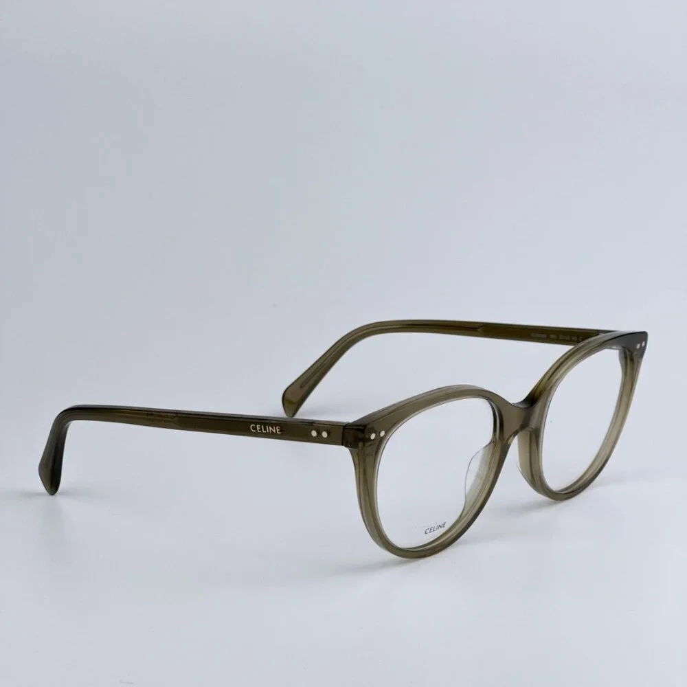 Celine CL50068I 093 CELINE THIN BRAND NEW Eyeglasses Transparent Khaki Women